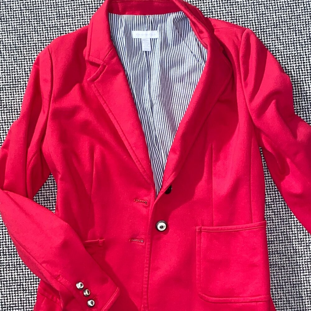 Vintage Charter Club Red Single-Breasted Women’s Blazer Size Small